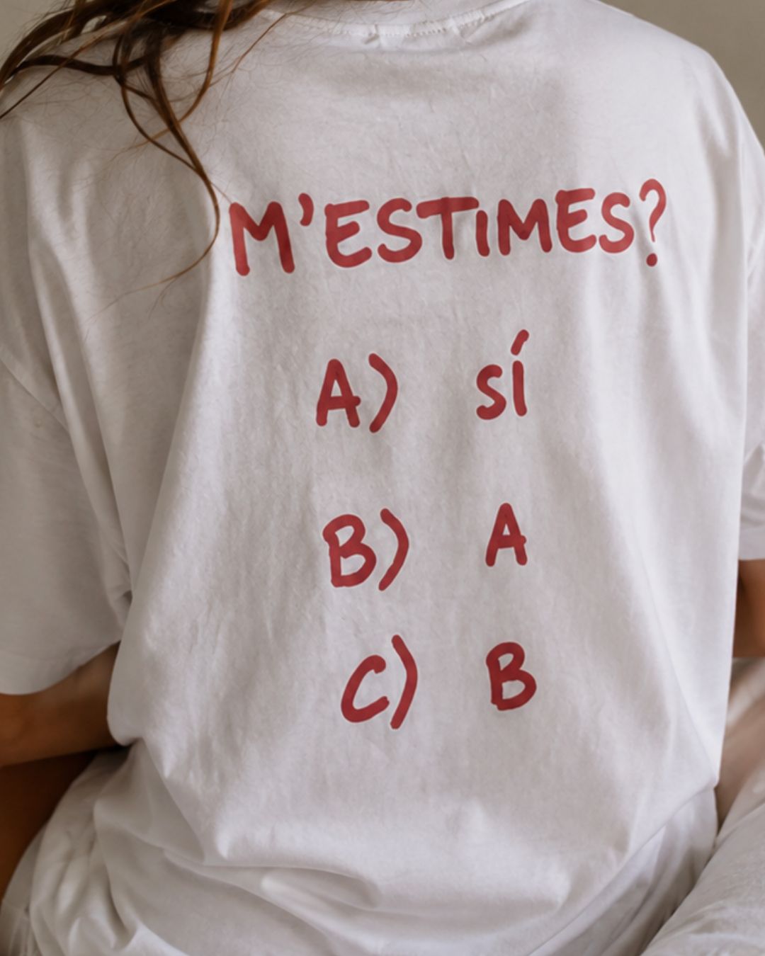 Samarreta M'estimes Catalan Words amb disseny davant i darrere