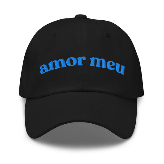 Gorra negra amb brodat amor meu Catalan Words