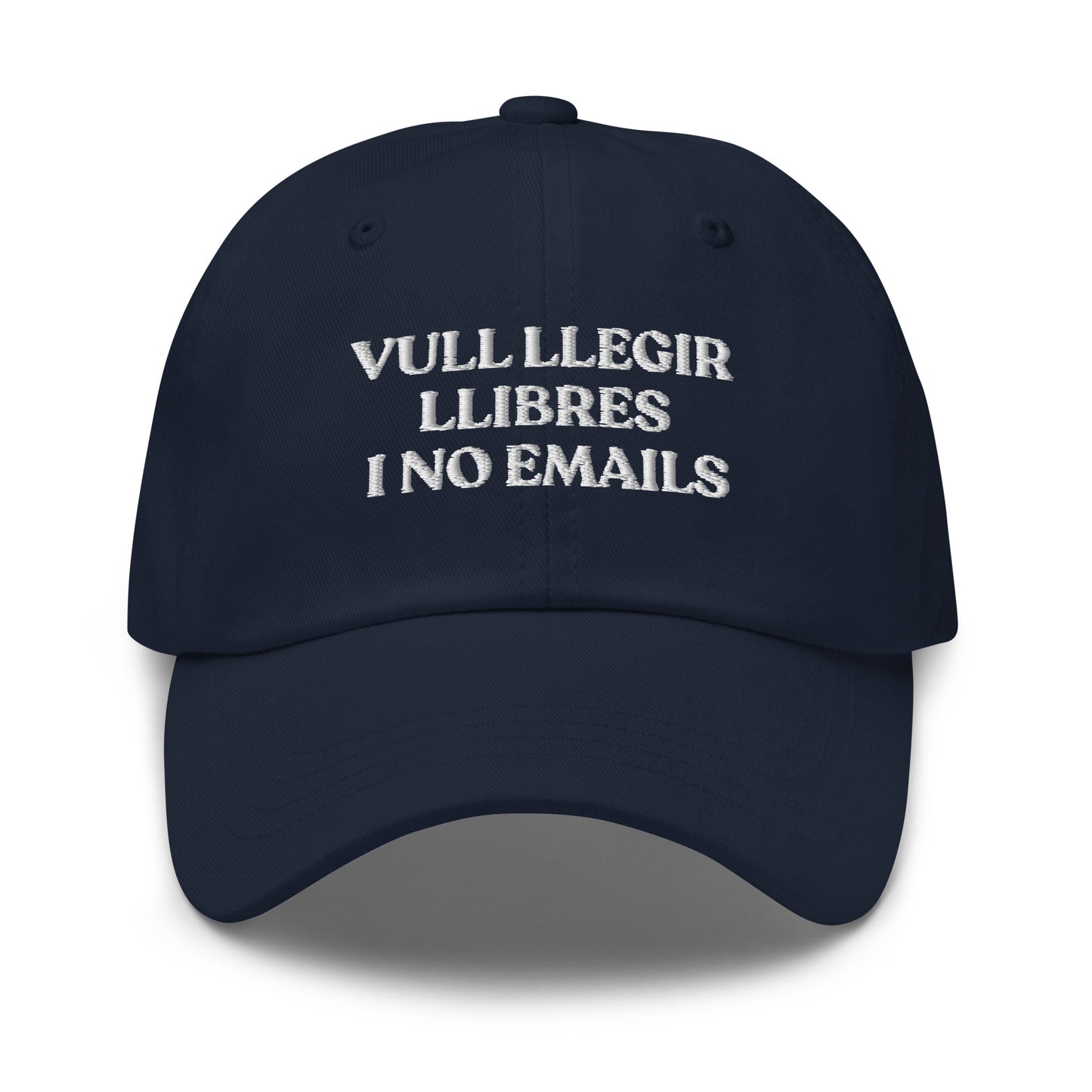 Gorra Vull llegir llibres i no emails Catalan Words