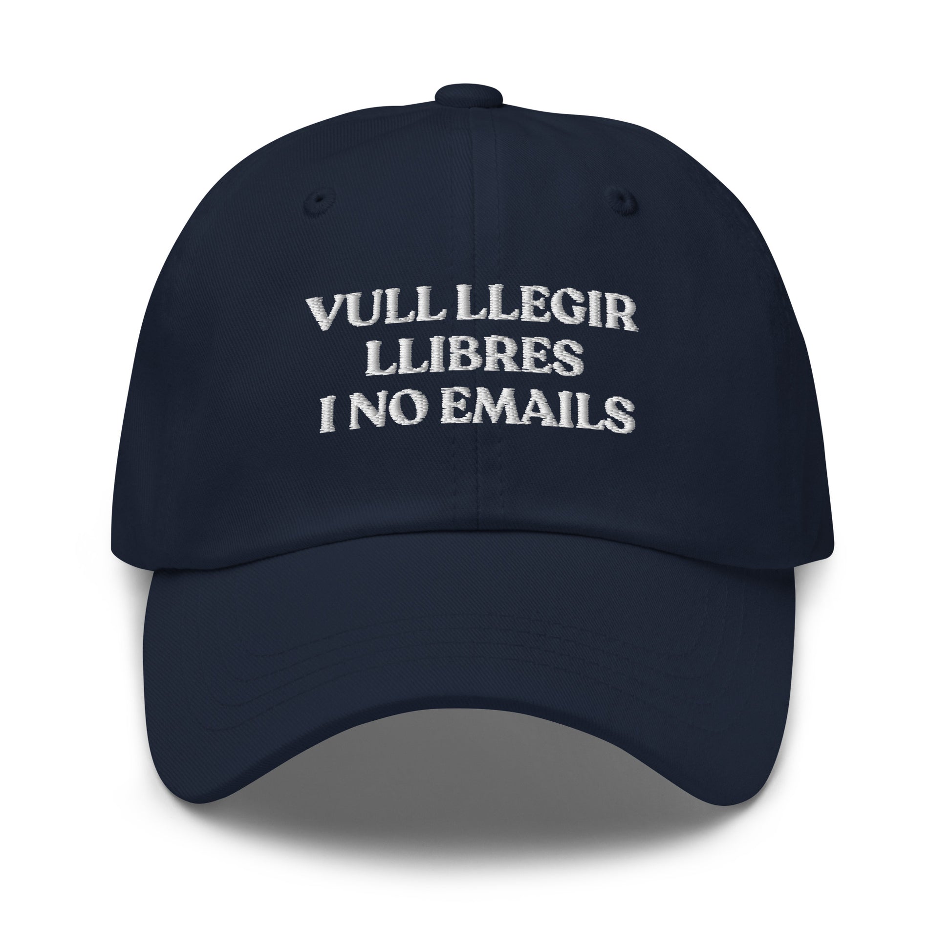 Gorra Vull llegir llibres i no emails Catalan Words