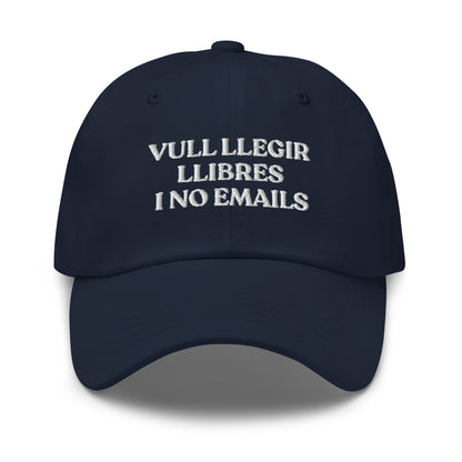 Gorra Vull llegir llibres i no emails Catalan Words