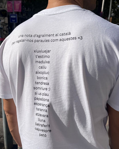 Samarreta 'Una nota d’agraïment al català' (unisex)